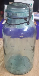 Vintage Blue Atlas E-Z Seal Bailed Wire 2 Quart Jar #5 - Picture 1 of 7