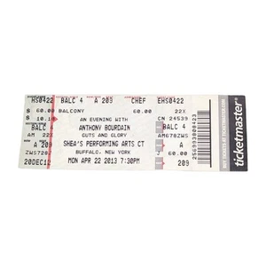 Anthony Bourdain Guts & Glory Shea's Performing Arts Center Ticket 2013 Buffalo - Picture 1 of 24