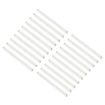 Schubladenführungen,20Stk,235mm aus Kunststoff,gerillte Führungsschienen (weiß) - Bild 1 von 4