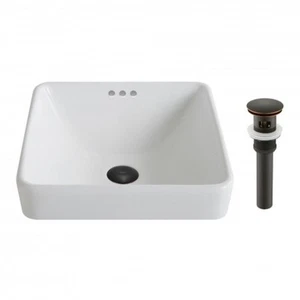 Kraus KCR-281-ORB Elavo 16-1/4" Vitreous China Drop In Bathroom - Bronze - Picture 1 of 4