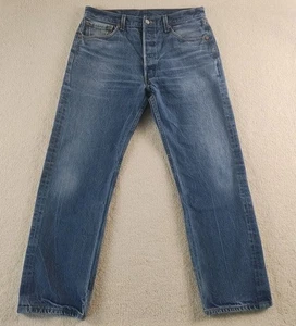 Jeans De Colección Levi’s 501XX 33x28.5 Azul Lavado Mediano Botón Mosca Hecho en México Bigotes - Imagen 1 de 13