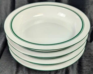 Set of 4 Dansk Christianshavn Green 8" Rim Soup Bowls Portugal Bistro - Picture 1 of 11