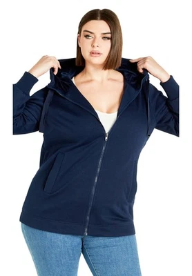 Avenue Women's Plus Size Felicity Zip Up Hood Fleece Jacket - Image 1 of 4
