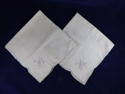 2 servilletas florales elegantes vintage marfil, 15" cuadrados. Foto 1 de 4