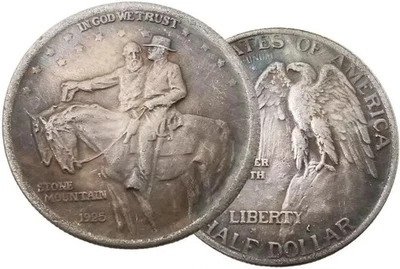 1925 Stone Mountain Half Dollar Coin, Morgan Dollar Coin for Gift - Image 1 of 4