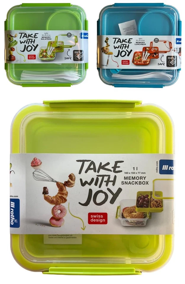 Rotho Memory Salatbox Lunchbox Menübox Frischebox 1 / 1,1 / 1,7 Liter, Dichtung - Bild 1 von 1