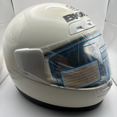 Casco de moto vintage Bieffe cara completa talla XL-color blanco Foto 1 de 4
