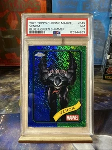 2025 Topps Chrome Marvel Venom No. 149 Blue & Green Shimmer /199 - Picture 1 of 2