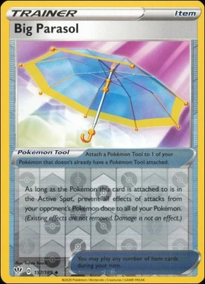 Pokemon - Big Parasol #157/189 - SWSH03: Darkness Ablaze Reverse Holo - Image 1 of 2