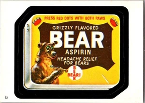 Pegatinas álbum Topps Wacky Packages 1982 #92 Bear Asprin - envío gratuito - Imagen 1 de 2