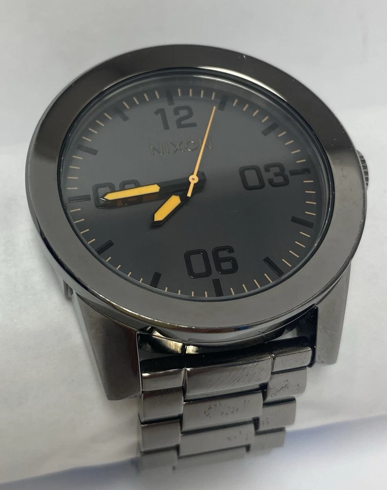 Nixon Watch Corporal Gunmetal Stainless Steel New Battery 11/17/25 - Image 1 of 4