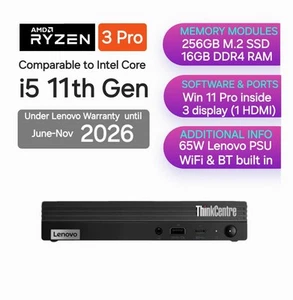 Lenovo M75q Gen 2 Micro Desktop PC Windows 11  16GB DDR4 RAM, 256GB M.2 SSD WiFi - Afbeelding 1 van 1