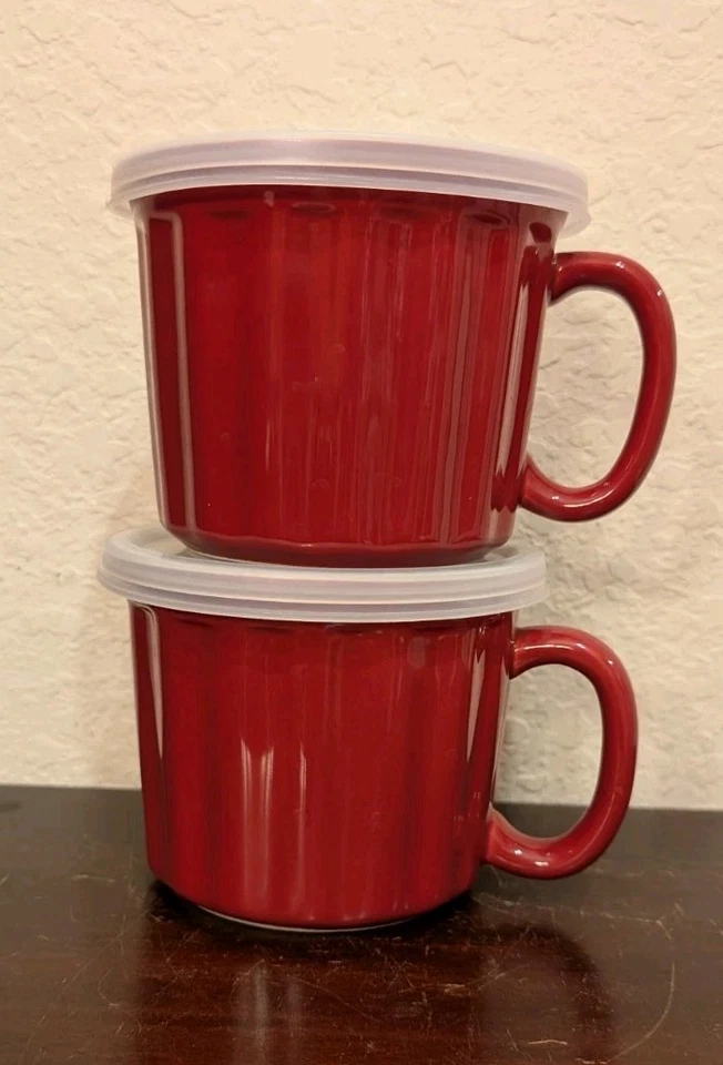 Good Cook Ceramic 16 Ounce Soup Dish Red No 4407 Echo Valley 3pk