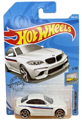 Hot Wheels BMW M2 2016 nuevo de fábrica 1/10 blanco 200/250 tarjeta larga sellada 1:64 Foto 1 de 4