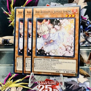3x Yugioh Playset Ash Blossom & Joyous Spring SDWD-EN017 Common 1st Ed Near Mint - Picture 1 of 1