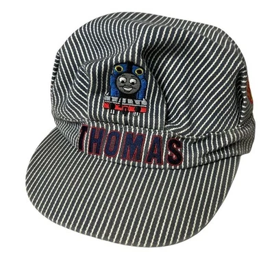 Thomas The Tank Engin Sombrero Niños Azul Blanco Rayas Tren Ingeniero Gorra Bordada Foto 1 de 4