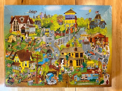 POPS-TOWN  Springbok Jigsaw Puzzle  500 Pieces VTG 1975 18x23.5" Missing 1 pc - Image 1 of 4