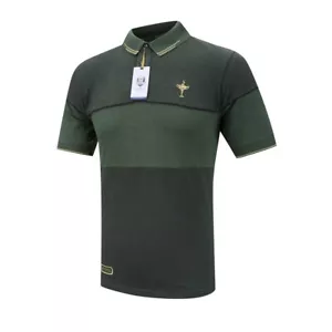 2023 Ryder Cup Trophy Tipped Collar Golf Polo Shirt - Medium Small- Green - New! - Picture 1 of 5