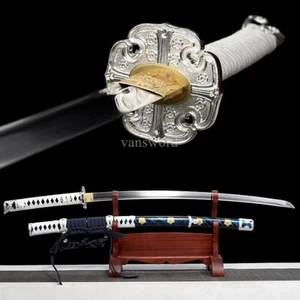 Handmade 9260 Spring Steel Japanese Tachi With Bohi BladeSamurai Sword Full Tang - Picture 1 of 10
