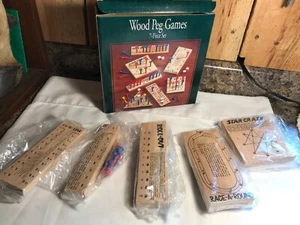 Lot of 5 Wood Peg - Picture 1 of 6