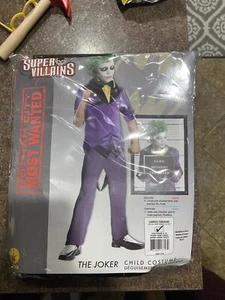 RUBIES KIDS DC COMICS JOKER COSTUME YOUTH LARGE 8/10 - Picture 1 of 2