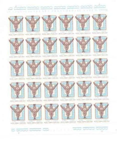 VATICAN 1974 #C59 FULL SHEET AIRMAIL CAT VALUE 150$ S13692-5 - Picture 1 of 1