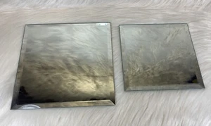Juego de 2 platos portavelas de vidrio con espejo biselado Partylite vacaciones - Imagen 1 de 7