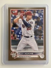 2022 Topps Series 1 Riley Adams RC #158 Gold Parallel 904/2022 Nationals