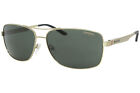 Carrera 8014/S AOZQT Sunglasses Men's Semi Mt Gold/Green Lenses Rectangular 61mm