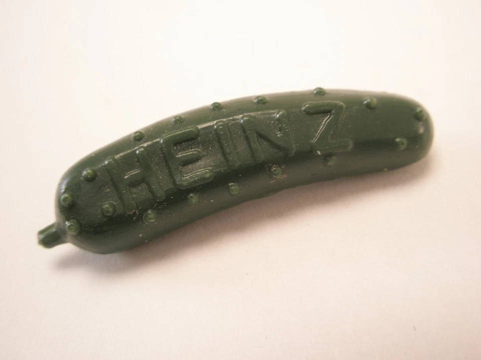 Prendedor de solapa vintage publicidad en pepinillo verde HEINZ ketchup catsup foodie p31 Foto 1 de 4