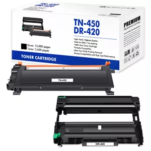 TN450 Toner Cartridge DR420 Drum for Brother HL-2270DW HL2240 2280DW 7360N Lot - Picture 1 of 27
