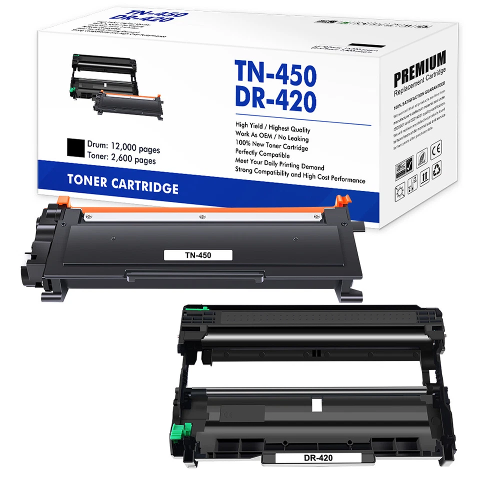 Lote Cartucho de tóner TN450 DR420 Tambor para Brother HL-2270DW HL2240 2280DW 7360N Foto 1 de 4