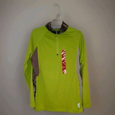 Browning X RealTree Dark Citron Size: (Medium) Men's Kill Buck Quarter Zip Shirt - Image 1 of 4