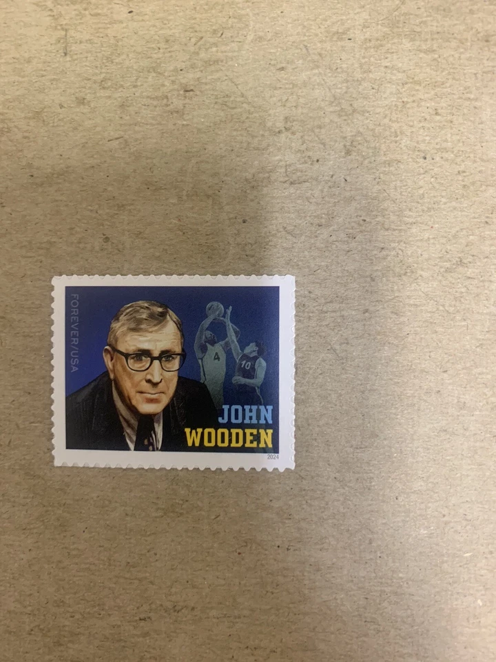 US Postage #5833 JOHN WOODEN - 2024 Forever Stamp MNH Free Shipping - Image 1 of 1