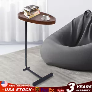 Small Side Table Narrow C Shaped End Table for Sofa Couch and Bed Bedroom - Picture 1 of 12
