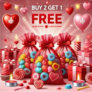UK 50 Pcs 10x15CM Red Organza Gift Bags Wedding Party Favour Xmas Jewellery - Picture 1 of 7