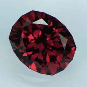 4.06ct Natural Rhodolite Garnet, Custom Cut, Tanzania, 10.68 x 8.83mm, See Video - Picture 1 of 3