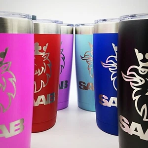 SAAB Griffin Logo Stainless 20-oz Insulated Travel Tumbler Cup Coffee Mug - Picture 1 of 15