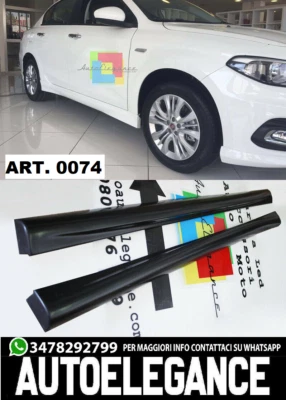 MINIGONNE LATERALI PER FIAT TIPO BERLINA SOTTO PORTA SPORTIVE ABS / PLASTIC - Immagine 1 di 4