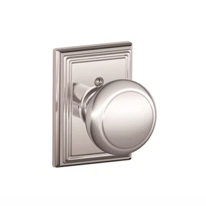 Schlage Andover Bright Chrome One-Sided Dummy Door Knob F170 AND 625 ADD - Picture 1 of 1