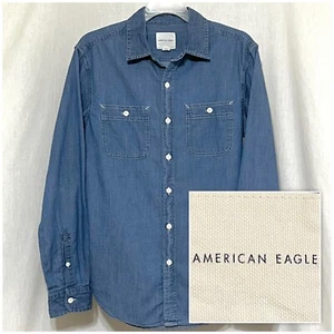 Camicia top blusa denim con bottoni manica lunga donna AMERICAN EAGLE taglia S small - Foto 1 di 8