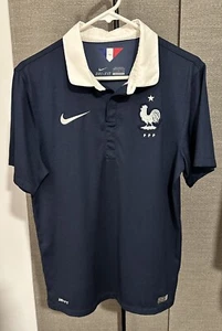 FRANCE 2014 2015 HOME FOOTBALL SHIRT SOCCER JERSEY NIKE 577926-410 sz Small Mens - Picture 1 of 11