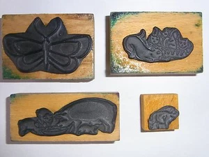 11C37 Lote Estropajo Escolar Vintage Madera Animales - Picture 1 of 1