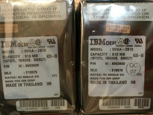 2 unità disco IBM 810MB DVAA-2810 2,5" IDE 44pin testate garanzia 30 giorni 85G3620 - Foto 1 di 2