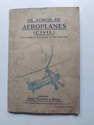 John Player & Son An Album Of Aeroplanes (Civil) 1935 Cigarette Cards Full Set - Image 1 of 4