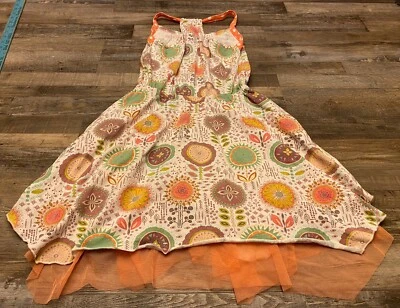 Girls 435 Matilda Jane Happy and Free All Ashore circle Floral Dress Size 10 - Image 1 of 4