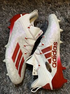 Adidas Adizero Reign Young King Football Cleats Floral White/Red FU6708 Size 13