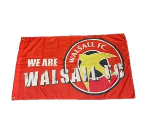 Walsall Fußballverein Flagge. The Saddlers 5ft x 3ft. We Are Walsall Fußball Flagge - Bild 1 von 1