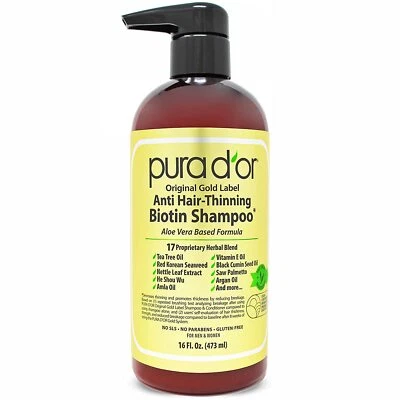 PURA D'OR Dor Original Gold Label Anti-Hair Thinning Biotin Shampoo 16oz - Image 1 of 4