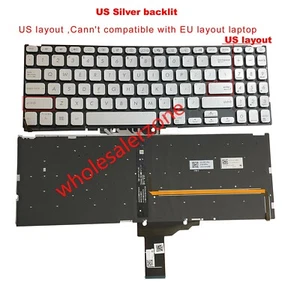 New US Silver-backlit Keyboard For Asus Vivobook X515 X515E X515M X515J X515JA - Picture 1 of 5